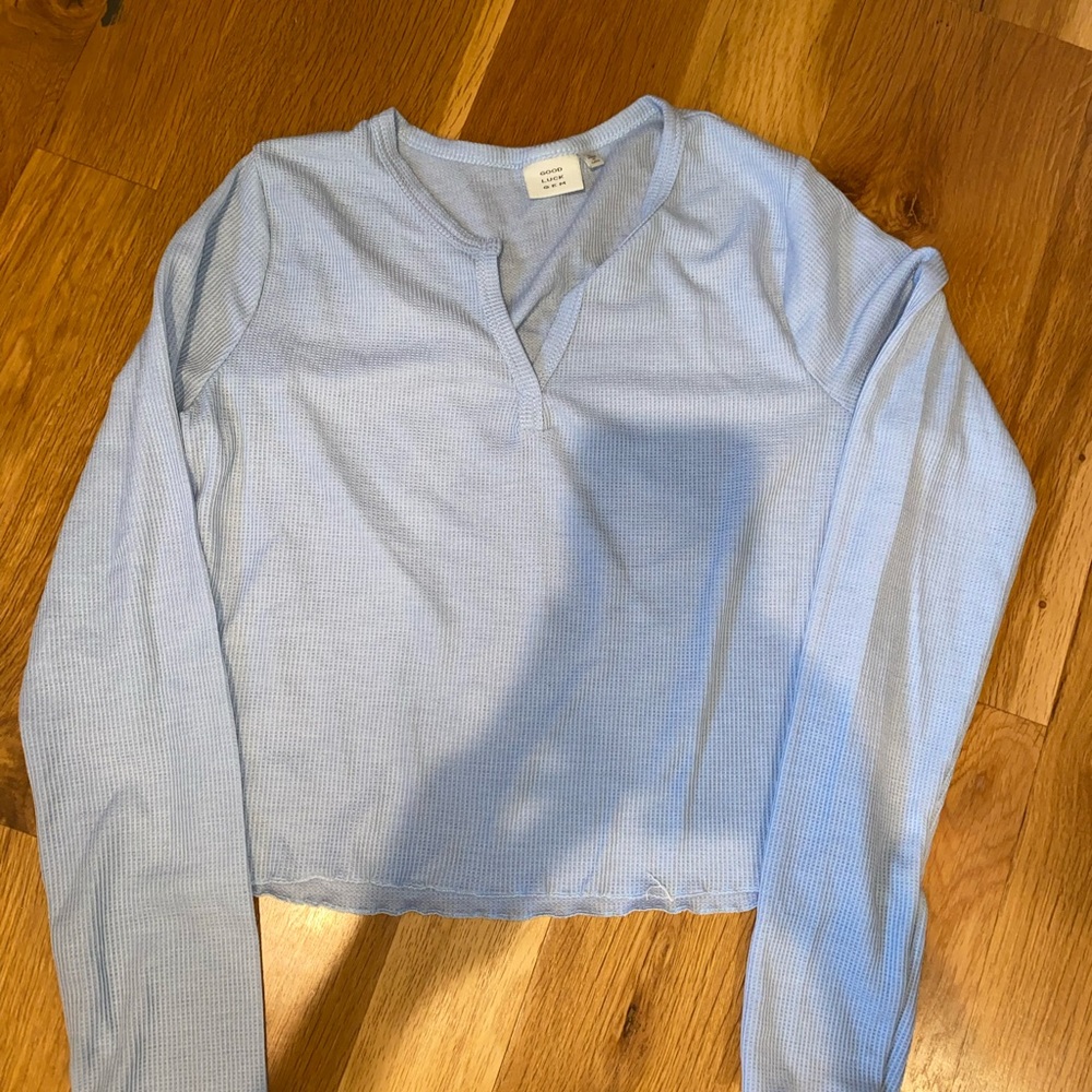 Light Blue Long Sleeve Top
